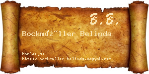Bockmüller Belinda névjegykártya